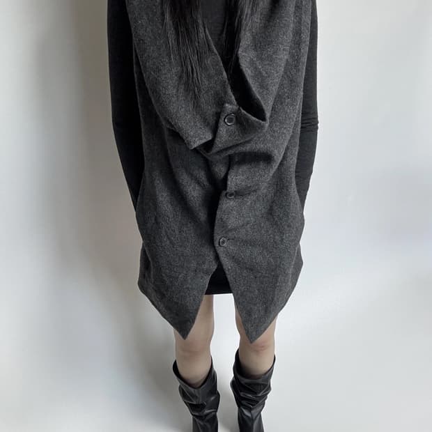 빈티지 하이넥 카울 베스트 자켓 헬무트랭 릭오웬스