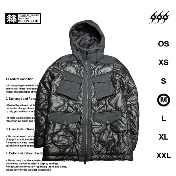 코오롱스포츠 10S 후드 95사이즈 경량패딩 자켓