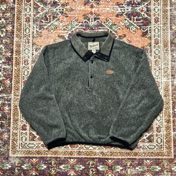 90s 울리치 헤링본 플리스 스냅티