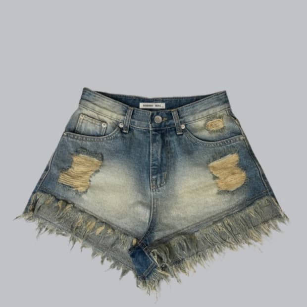 보헤미안서울 데님 워싱 쇼츠 22ver
