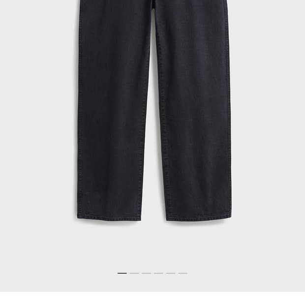 포터리 원워시드와이드데님 워시드블랙 