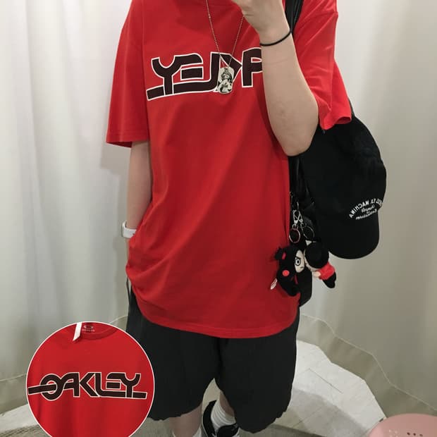 오클리 y2k 레터링 반팔