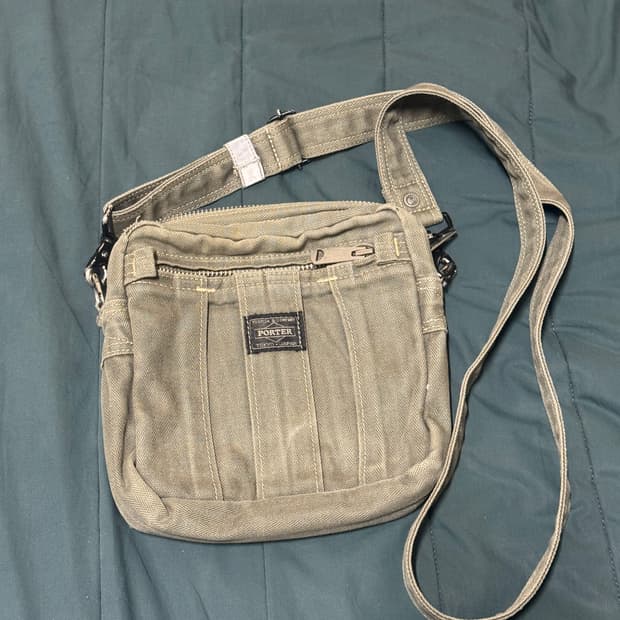 요시다 포터 HBT 해링본 올리브 크로스백 숄더백