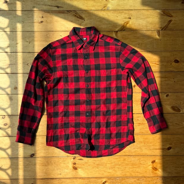 유니클로 플란넬 버팔로 체크 셔츠