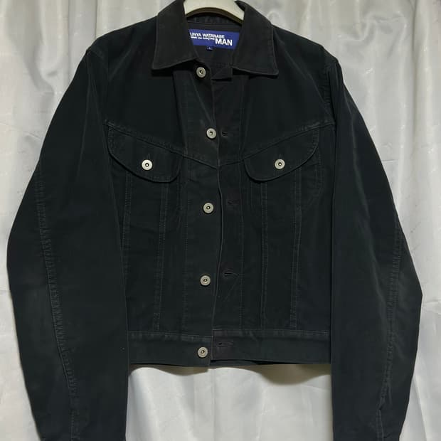 꼼데 준야 2003 몰스킨 트러커 자켓 블랙