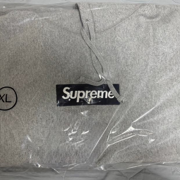 슈프림 25FW 박스로고 후드 헤더 그레이