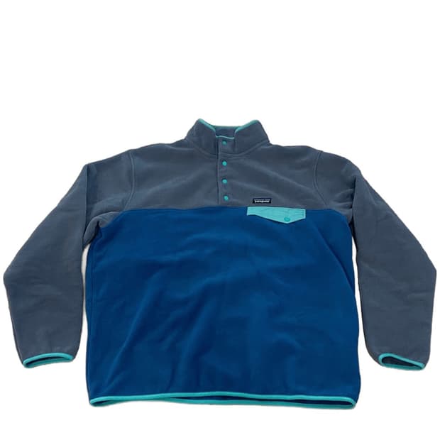파타고니아 신칠라 스냅티 그레이블루 남2XL 빈티지