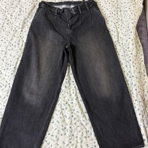 [1] 24AW 모이프 벨티드 데님 블랙 흑청