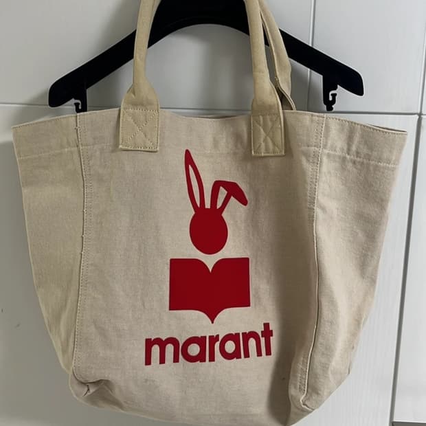 이자벨마랑 토끼캔버스 토트백 아이보리 정품