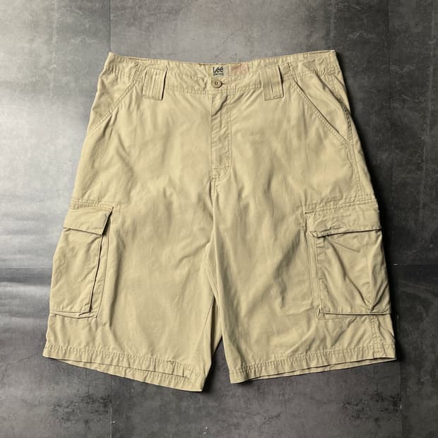 LEE 리 베이지 카고 워크 하프팬츠 A01177
