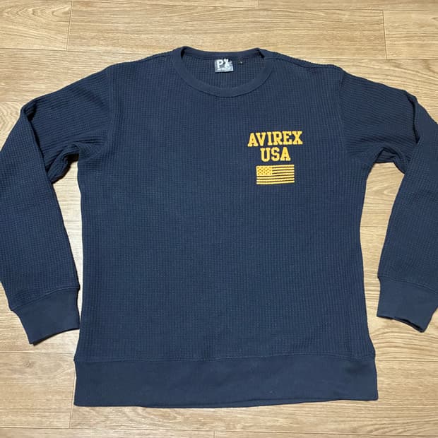 L) 아비렉스 와플 맨투맨 네이비