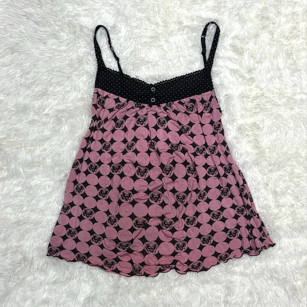 Hysteric glamour RAMONES아카이브 핑크 도트 슬리브리스