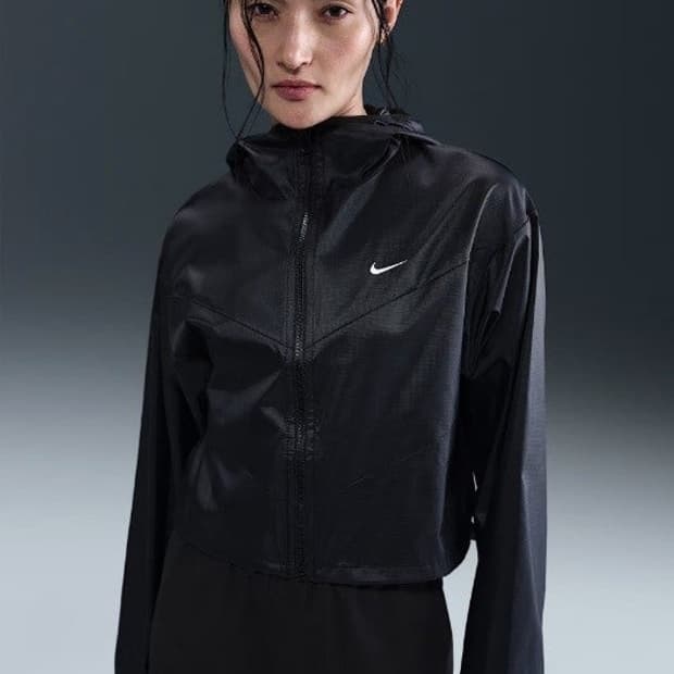 나이키 여성 크롭 바람막이 블랙 S