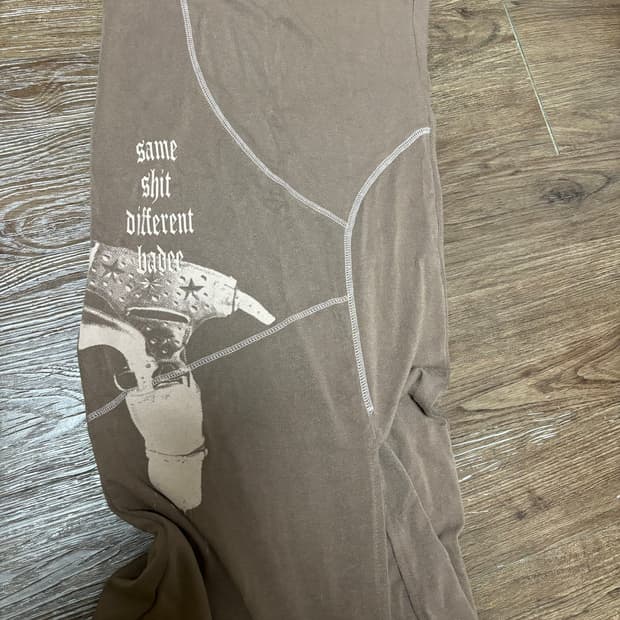 Badee 브라운 드레스 color stitch dress