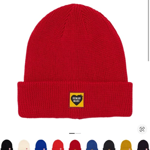 휴먼메이드 비니 블랙 레드
