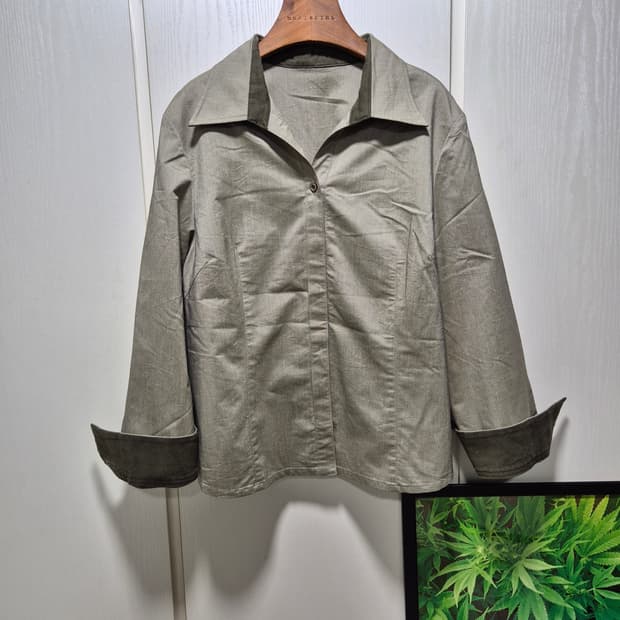 (세일)JPN VTG.소매배색 셔츠자켓