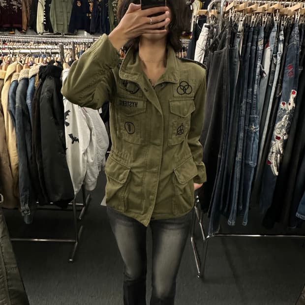 F)히스테릭 글래머X레드 제플린 여성 M-65 자켓