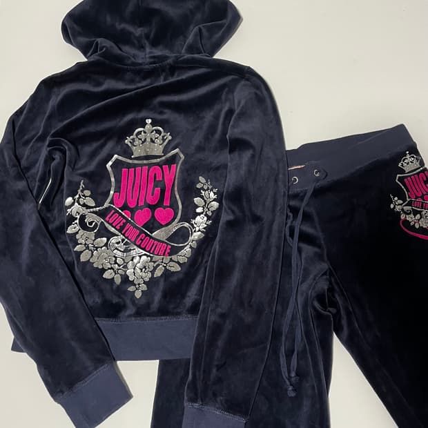 쥬시꾸뛰르 y2k 벨벳 트랙 셋업