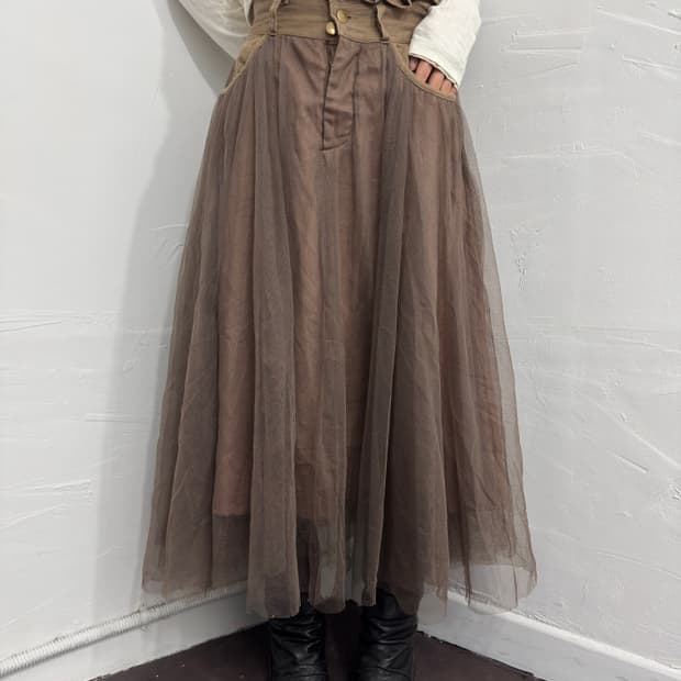 sha layered cotton skirt