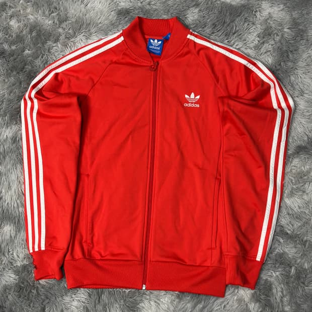 아디다스 슈퍼스타 오렌지 트랙탑 L