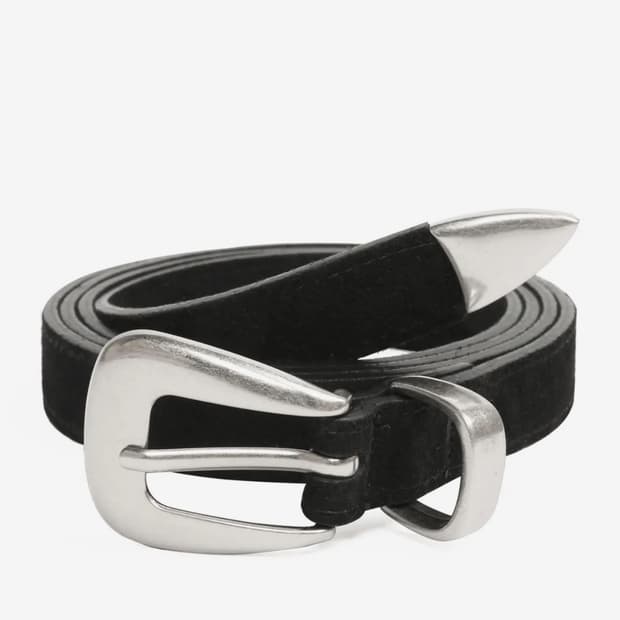 도프제이슨 스웨이드 웨스턴 벨트 BLACK