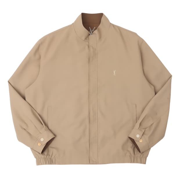 입생로랑 뿌르 옴므 ysl 로고 폴리쉘 블루종 자켓