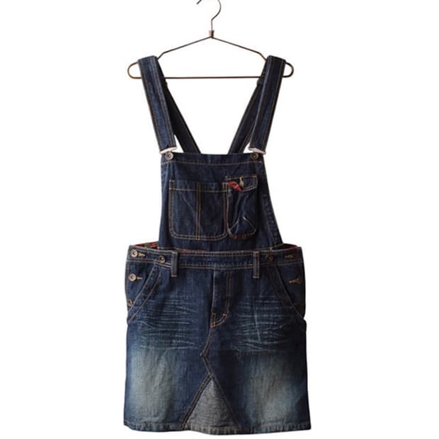 빈티지 데님서스펜더 오버롤 멜빵 원피스