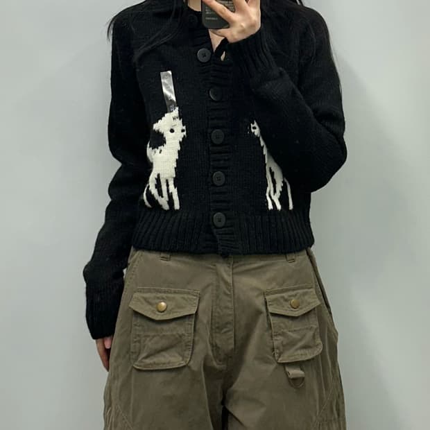 Vintage 빈티지 유니클로 블랙 버튼 가디건