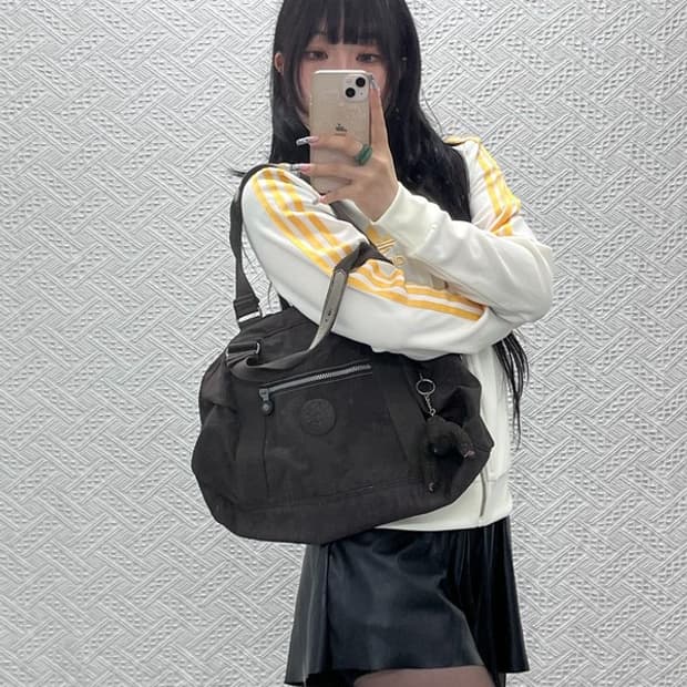 키플링 빈티지 캐주얼 키치 초코브라우니 보스턴백 C12649