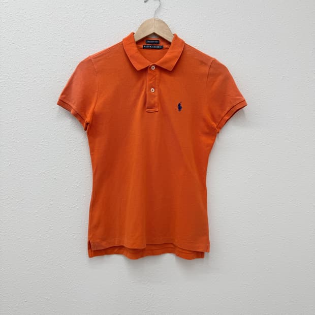 빈티지 Ralph Lauren 오랜지 슬림 카라티