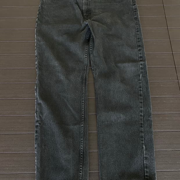 (38x30) 90s 리바이스 505 오렌지탭 흑청 블랙