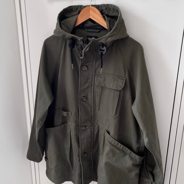 FieldCore 오버핏 빅포켓 카키 야상 코트