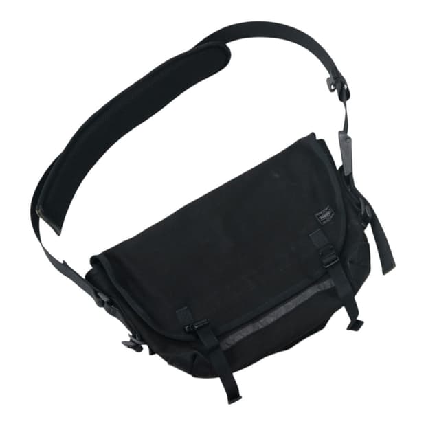 포터 블랙 캔버스 바이커백