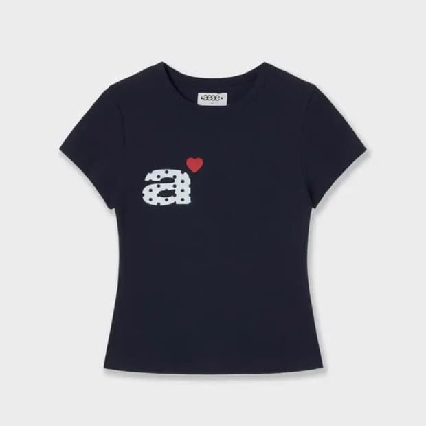 DOT SMALL LETTER TEE [NAVY]