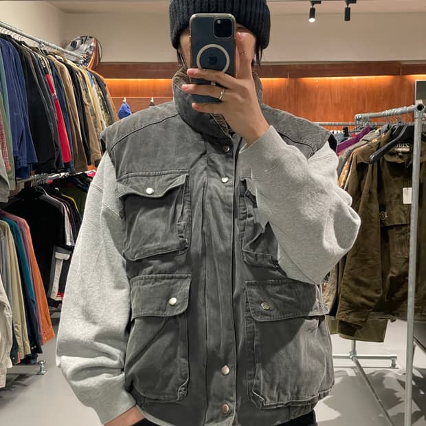 90s 빈티지 헌팅 베스트 조끼