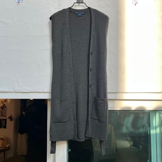 Ralph Lauren 랄프로렌 메리노 울 조끼 가디건 S