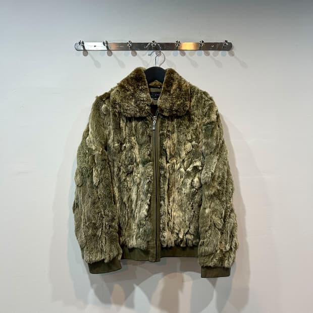 카키 양가죽 렉스퍼 자켓