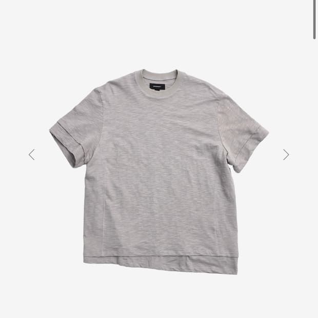 999humanity LAYERED HALF TEE (TAUPE)