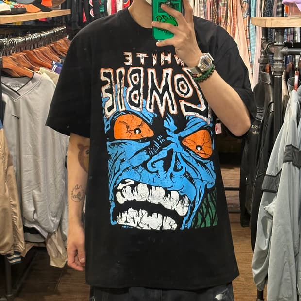 [HI] 빈티지 락 반팔티 블랙