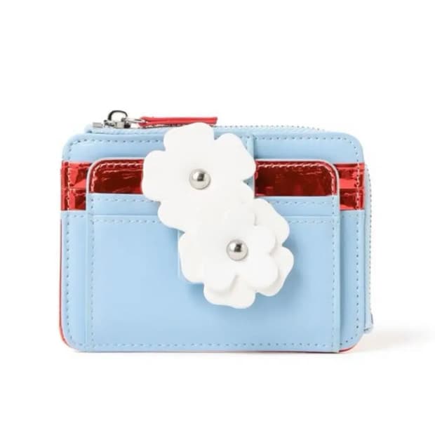 빔즈 플라워 카드 지갑 동전 케이스 색소폰 블루 하늘 레드 빨강 블루
