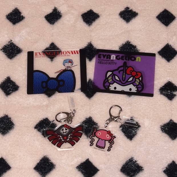 에반게리온 산리오 콜라보 아크릴카드/아크릴키링