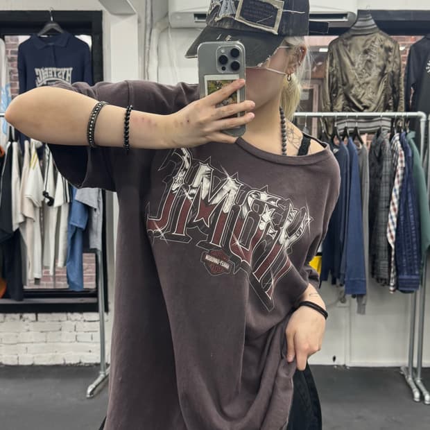 할리데이비슨 프린팅 티셔츠