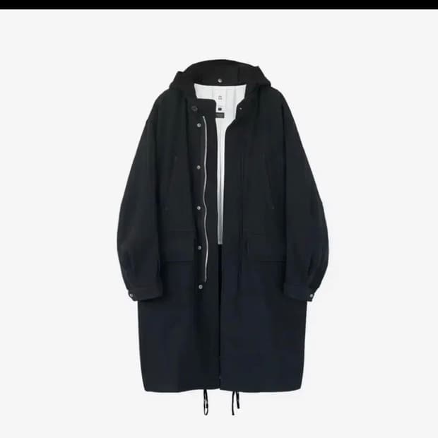 폴리테루 울 모즈 코트 패디드 라이닝 2사이즈