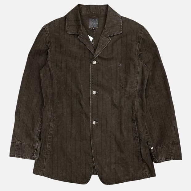 brown stripe vintage jacket