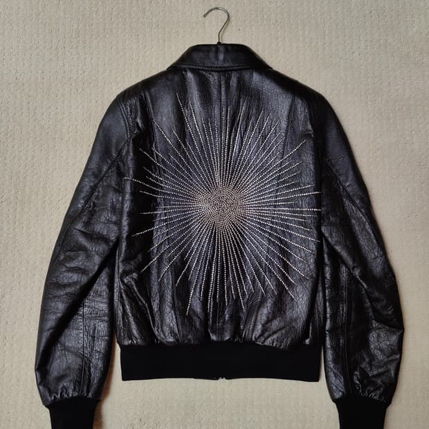 생로랑 16fw sunburst 레더자켓