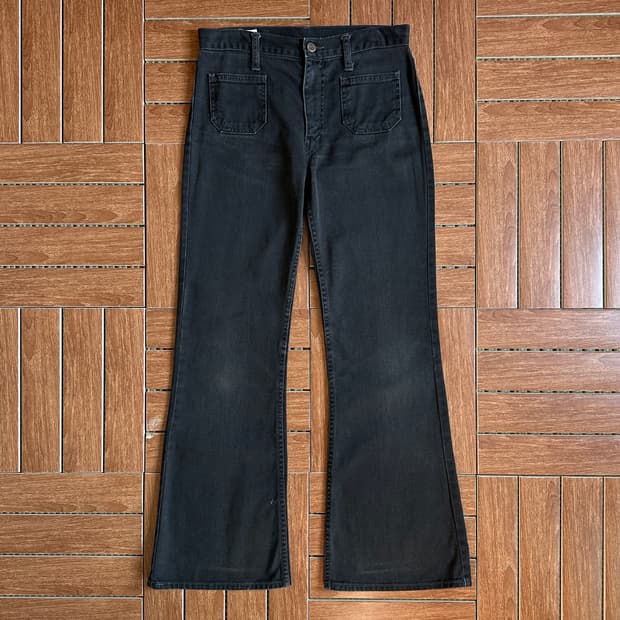 80’s Big john bell-bottom cotton pants