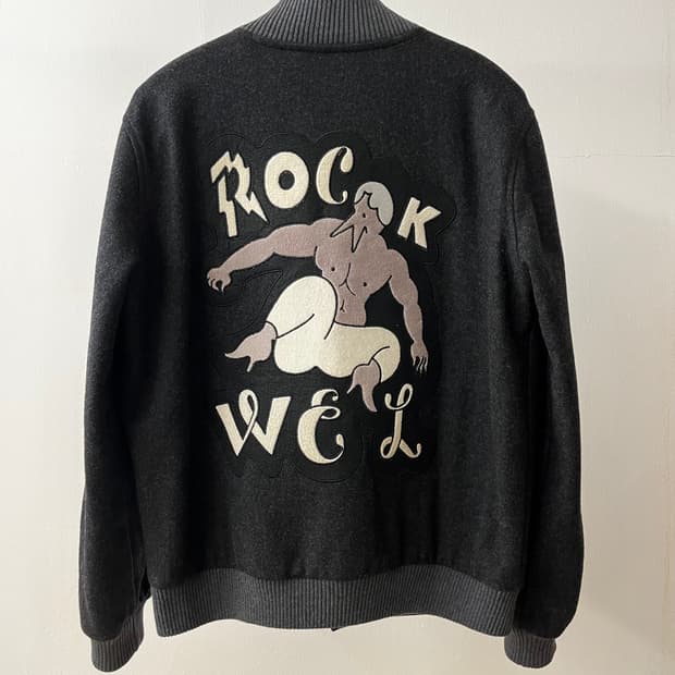 Rockwell by parra 락웰 패치워크 바시티 자켓