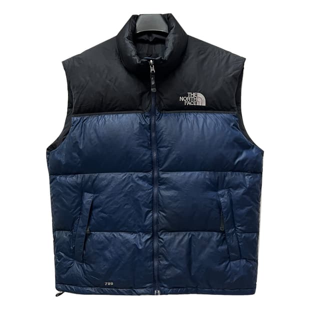 노스페이스 700 눕시 구스 다운 네이비 패딩 베스트 조끼 XL