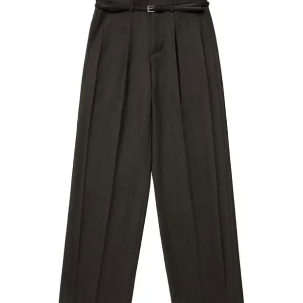 (구매)stu 크리즈 슬랙스 L 차콜 새상품