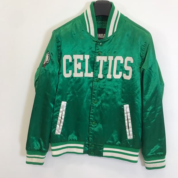 NBA 보스턴셀틱스 사틴 바시티점퍼 그린 [L사이즈]
